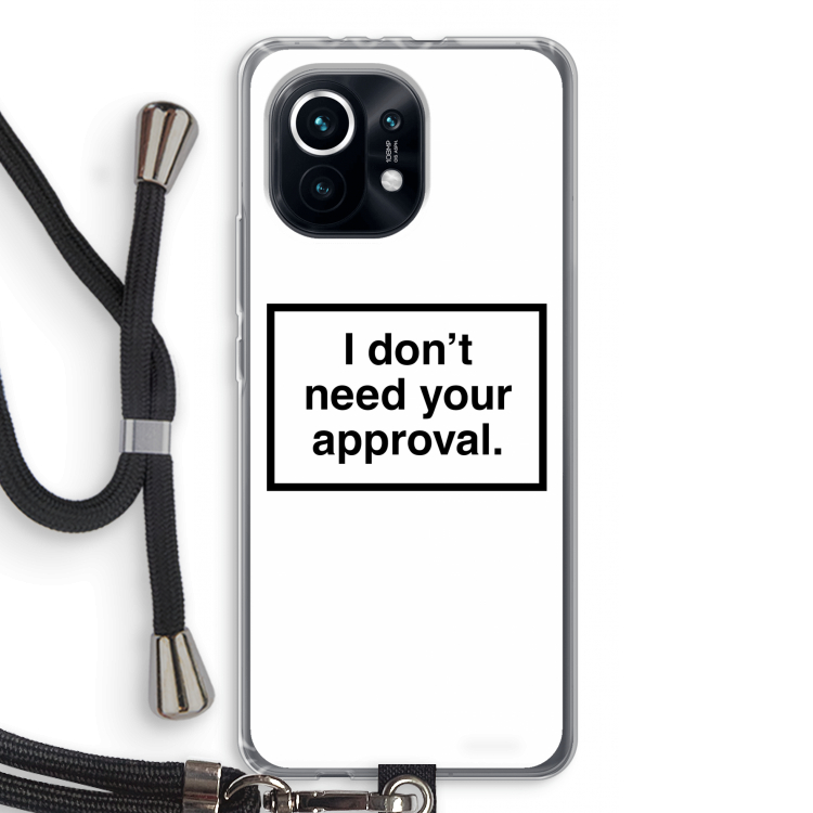 Don't need approval: Xiaomi Mi 11 Transparant Hoesje met koord
