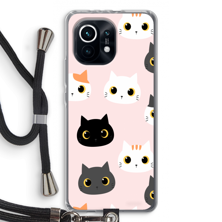 Katten: Xiaomi Mi 11 Transparant Hoesje met koord