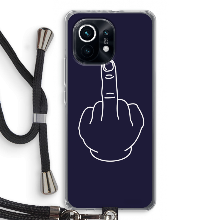 F**k U: Xiaomi Mi 11 Transparant Hoesje met koord