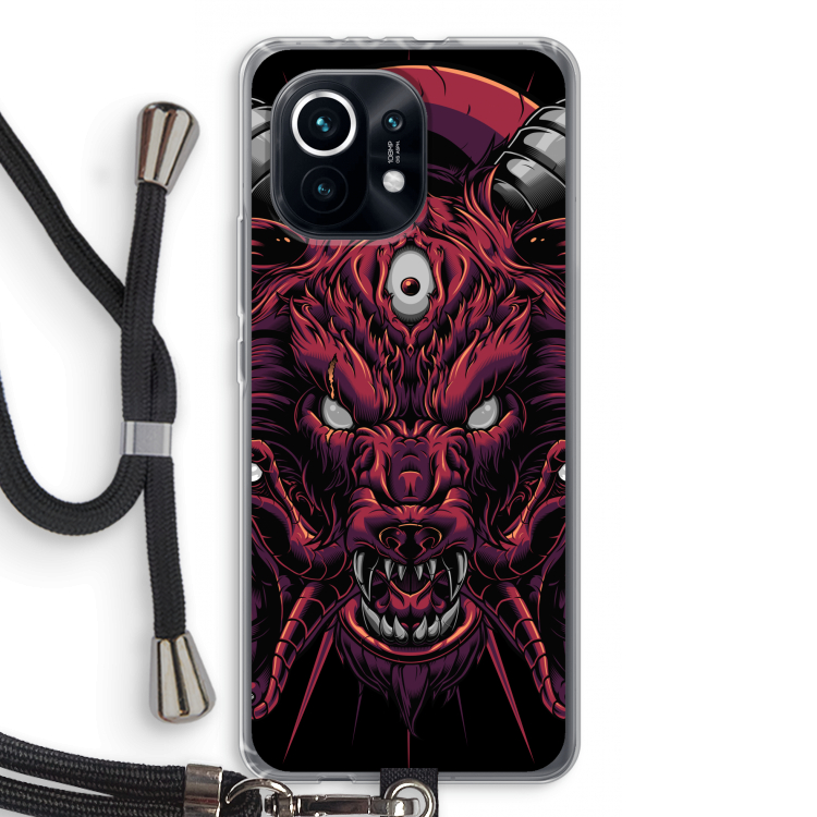 Hell Hound and Serpents: Xiaomi Mi 11 Transparant Hoesje met koord
