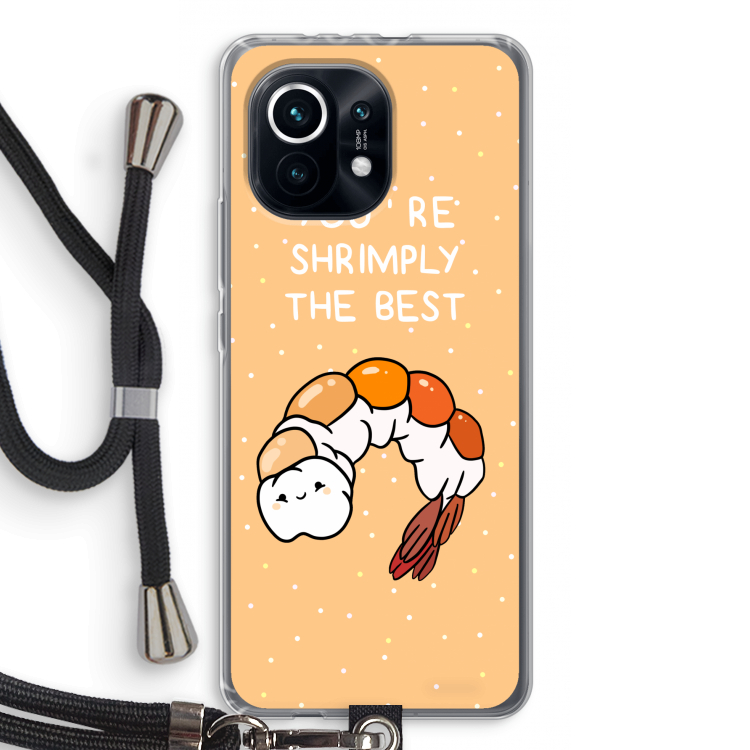 You're Shrimply The Best: Xiaomi Mi 11 Transparant Hoesje met koord