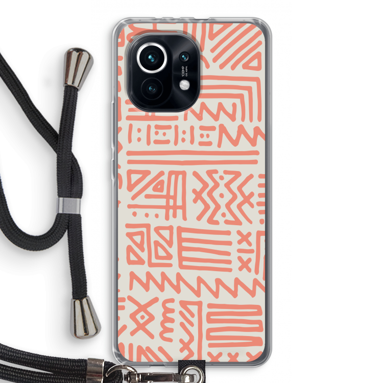Marrakech Pink: Xiaomi Mi 11 Transparant Hoesje met koord