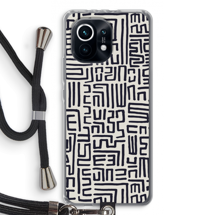 Moroccan Print: Xiaomi Mi 11 Transparant Hoesje met koord