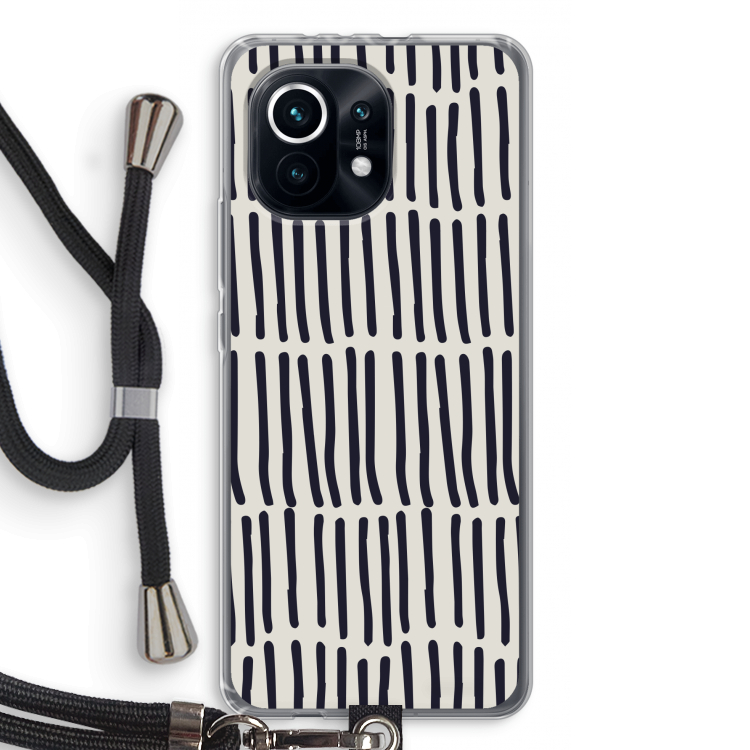 Moroccan stripes: Xiaomi Mi 11 Transparant Hoesje met koord