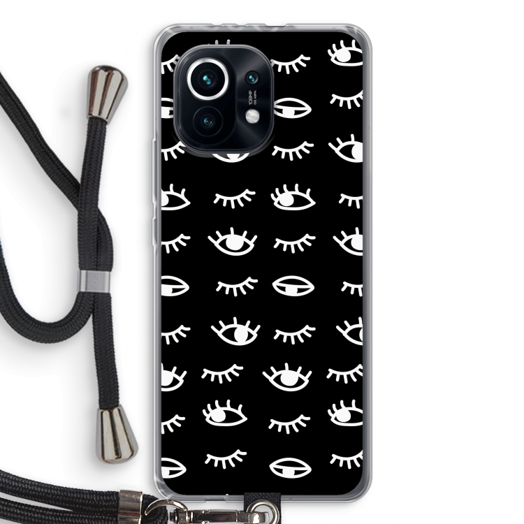 Eye pattern #3: Xiaomi Mi 11 Transparant Hoesje met koord