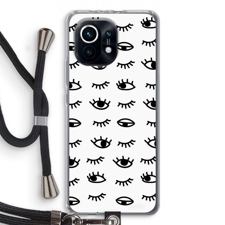 Eye pattern #2: Xiaomi Mi 11 Transparant Hoesje met koord