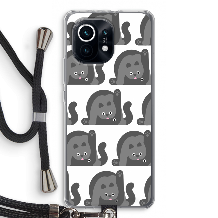 Cats: Xiaomi Mi 11 Transparant Hoesje met koord