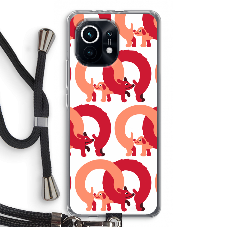 Dogs: Xiaomi Mi 11 Transparant Hoesje met koord