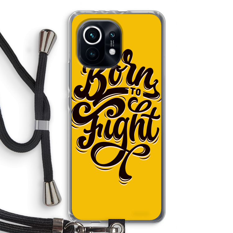 Born to Fight: Xiaomi Mi 11 Transparant Hoesje met koord
