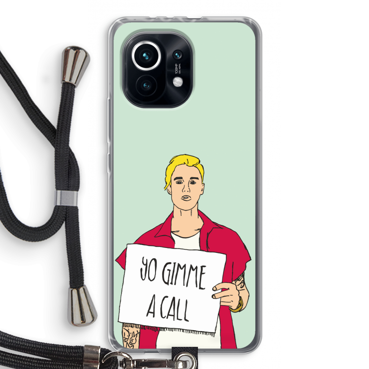 Gimme a call: Xiaomi Mi 11 Transparant Hoesje met koord