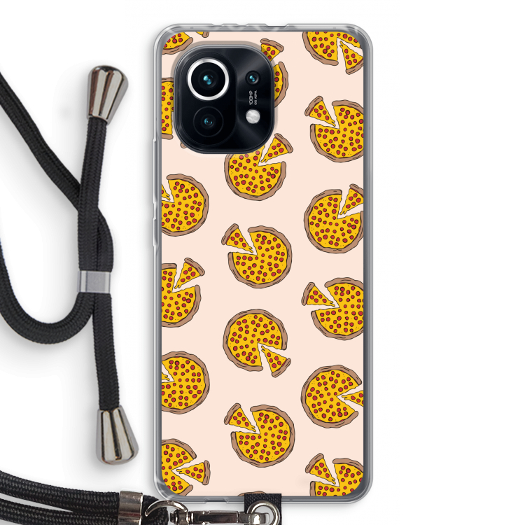 You Had Me At Pizza: Xiaomi Mi 11 Transparant Hoesje met koord