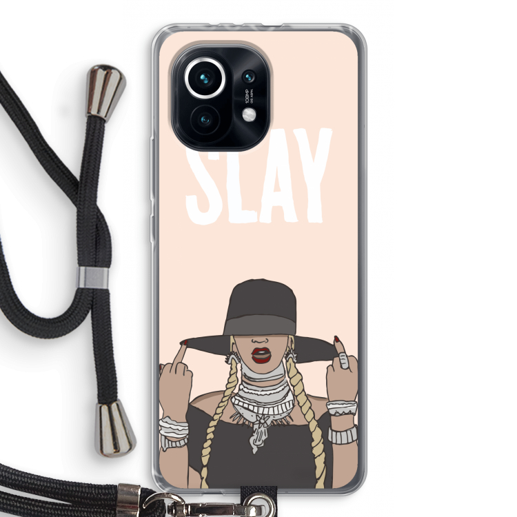Slay All Day: Xiaomi Mi 11 Transparant Hoesje met koord