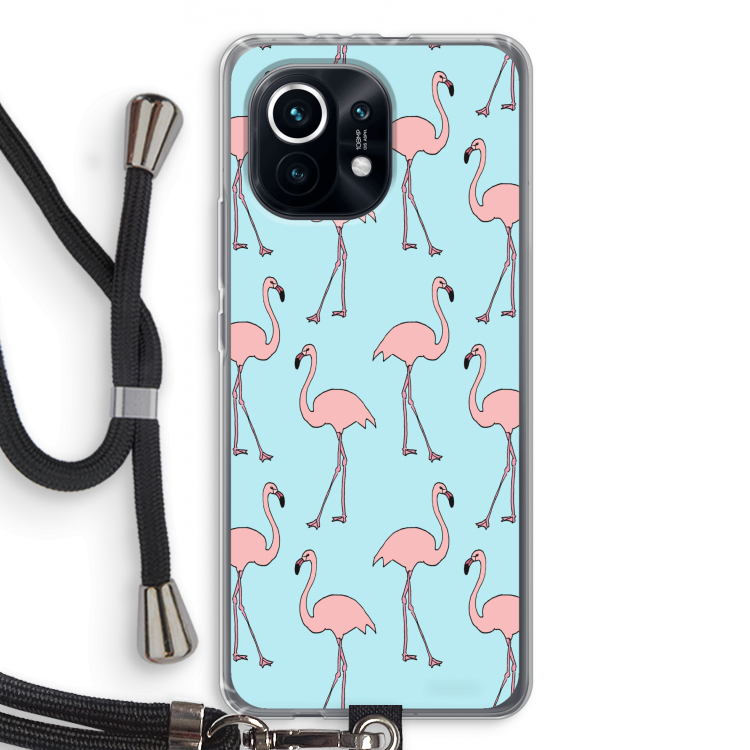 Anything Flamingoes: Xiaomi Mi 11 Transparant Hoesje met koord