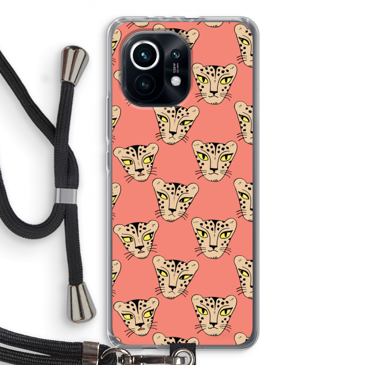 Tijger: Xiaomi Mi 11 Transparant Hoesje met koord