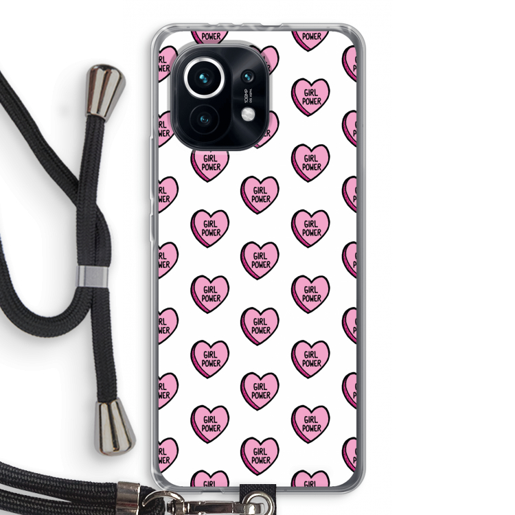 GIRL POWER: Xiaomi Mi 11 Transparant Hoesje met koord