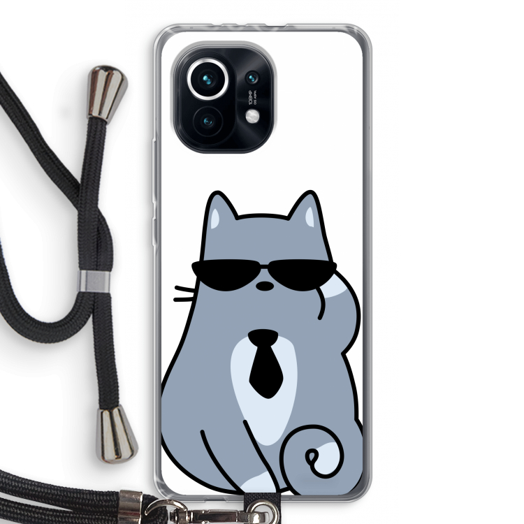 Cool cat: Xiaomi Mi 11 Transparant Hoesje met koord