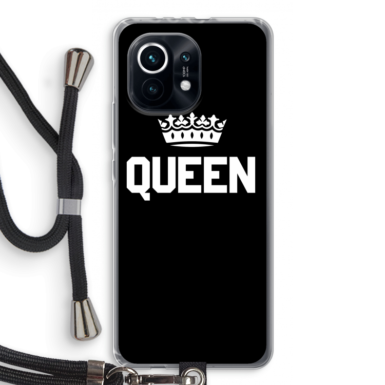 Queen zwart: Xiaomi Mi 11 Transparant Hoesje met koord