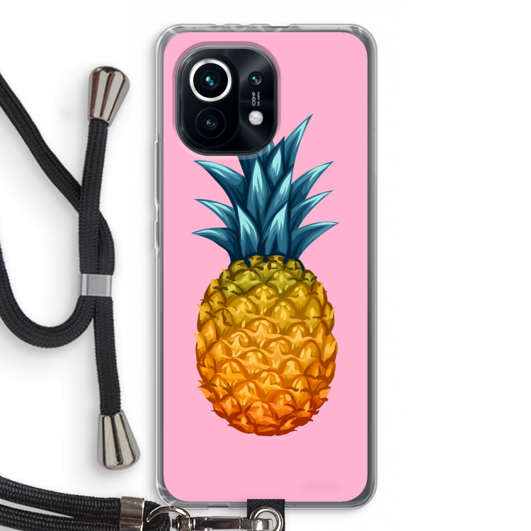 Grote ananas: Xiaomi Mi 11 Transparant Hoesje met koord