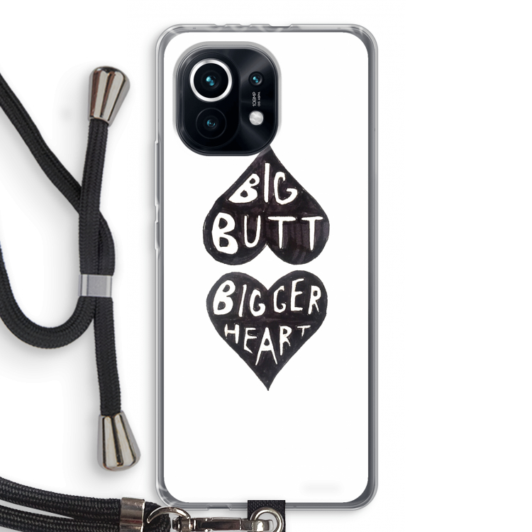 Big butt bigger heart: Xiaomi Mi 11 Transparant Hoesje met koord
