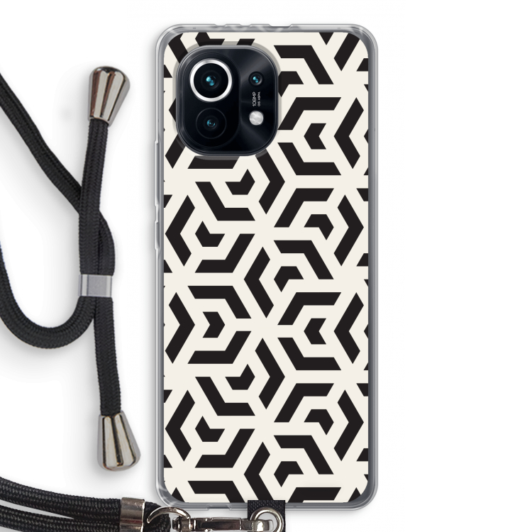 Crazy pattern: Xiaomi Mi 11 Transparant Hoesje met koord