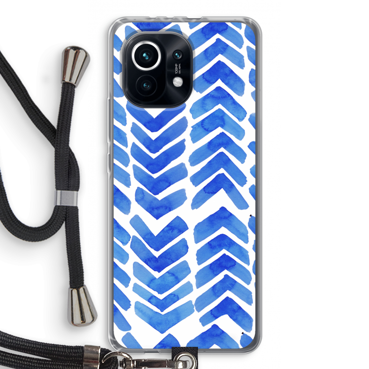 Blauwe pijlen: Xiaomi Mi 11 Transparant Hoesje met koord