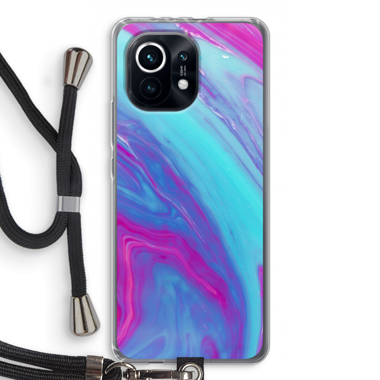 Zweverige regenboog: Xiaomi Mi 11 Transparant Hoesje met koord