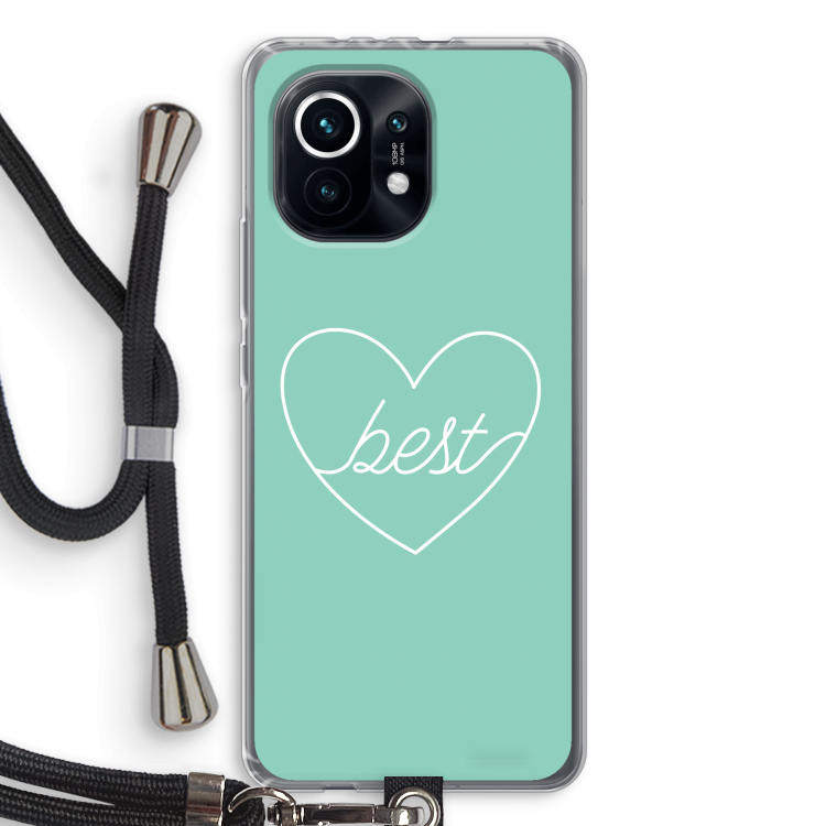 Best heart pastel: Xiaomi Mi 11 Transparant Hoesje met koord