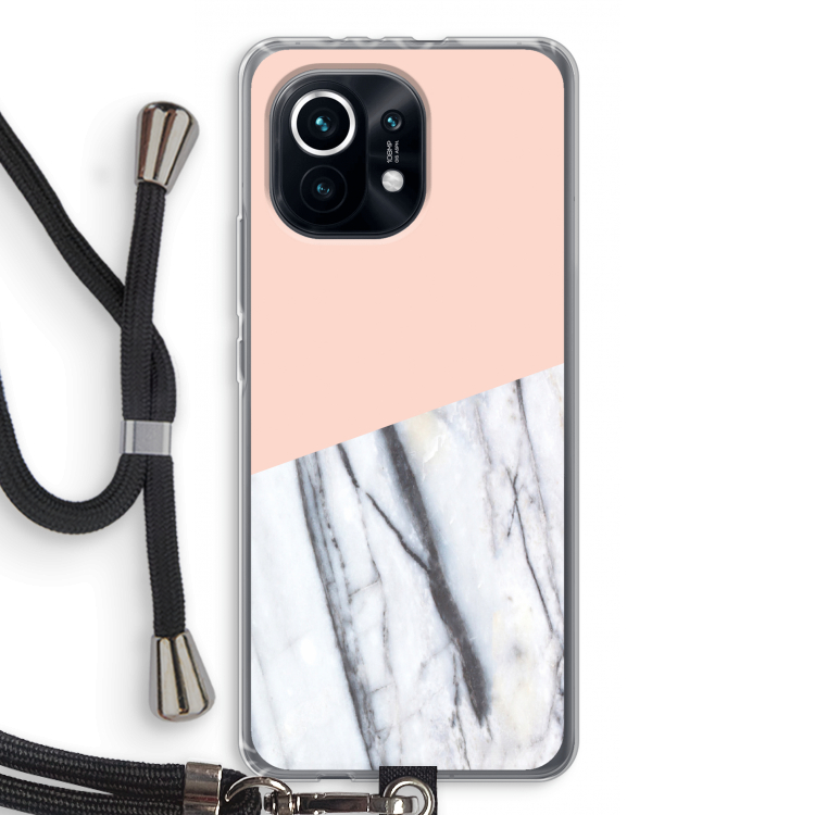 A touch of peach: Xiaomi Mi 11 Transparant Hoesje met koord