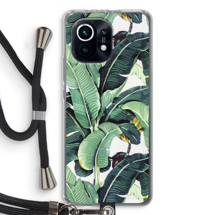 Bananenbladeren: Xiaomi Mi 11 Transparant Hoesje met koord