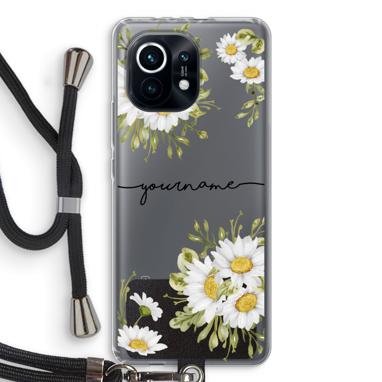 Daisies: Xiaomi Mi 11 Transparant Hoesje met koord