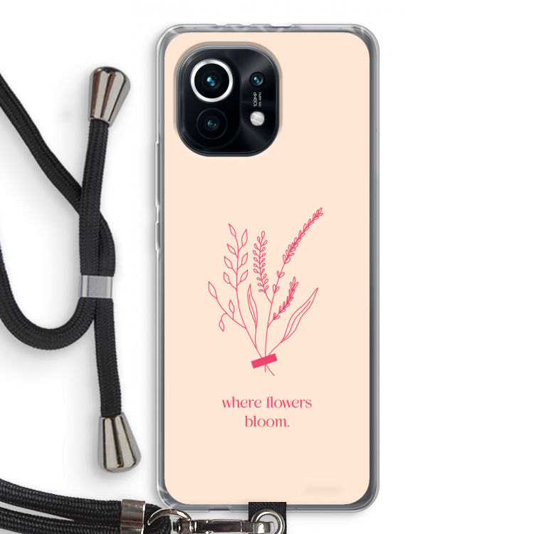Where flowers bloom: Xiaomi Mi 11 Transparant Hoesje met koord