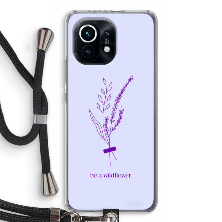 Be a wildflower: Xiaomi Mi 11 Transparant Hoesje met koord
