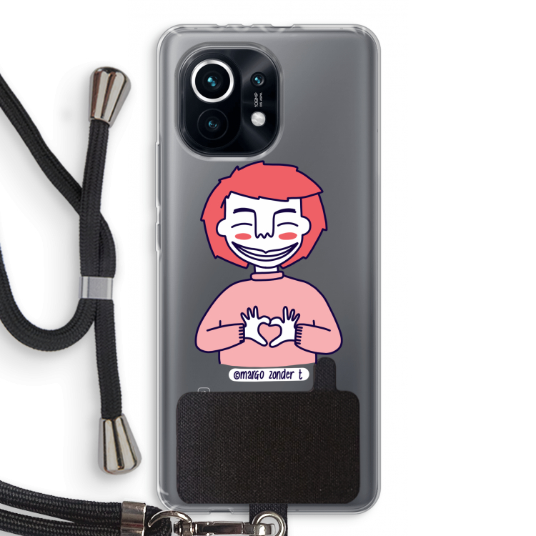 Hartje: Xiaomi Mi 11 Transparant Hoesje met koord