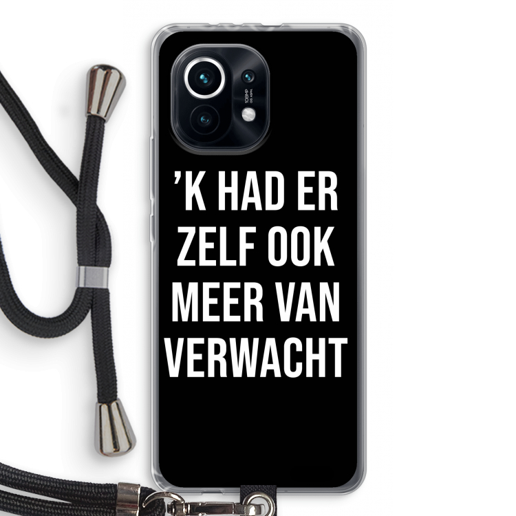 Meer verwacht - Zwart: Xiaomi Mi 11 Transparant Hoesje met koord
