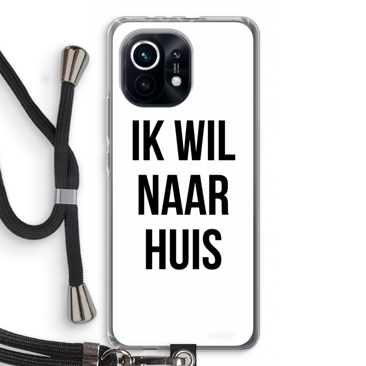 Ik wil naar huis: Xiaomi Mi 11 Transparant Hoesje met koord