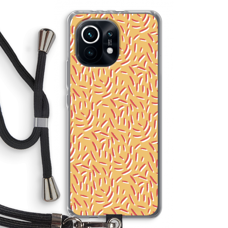 Camouflage: Xiaomi Mi 11 Transparant Hoesje met koord