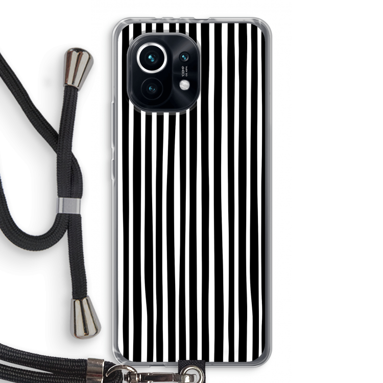 Stripes: Xiaomi Mi 11 Transparant Hoesje met koord