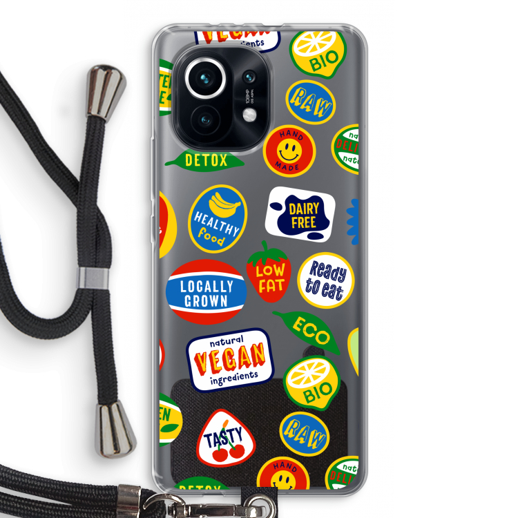 Fruitsticker: Xiaomi Mi 11 Transparant Hoesje met koord