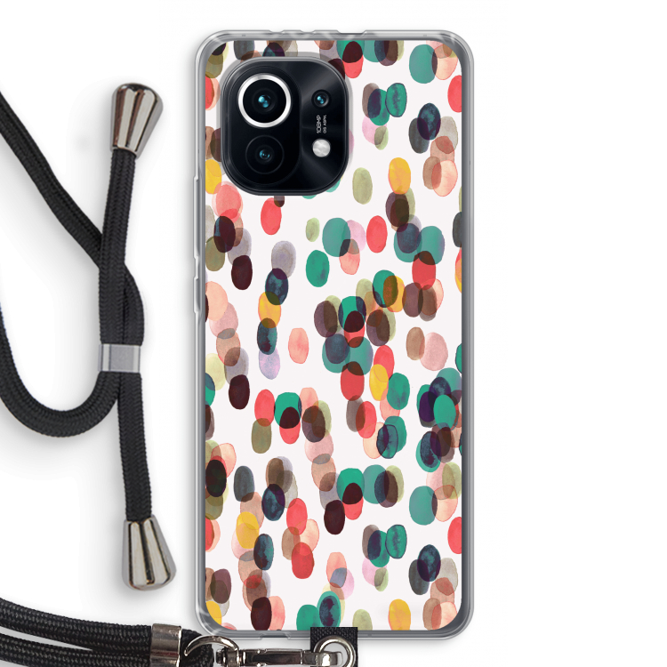 Tropical Dots: Xiaomi Mi 11 Transparant Hoesje met koord
