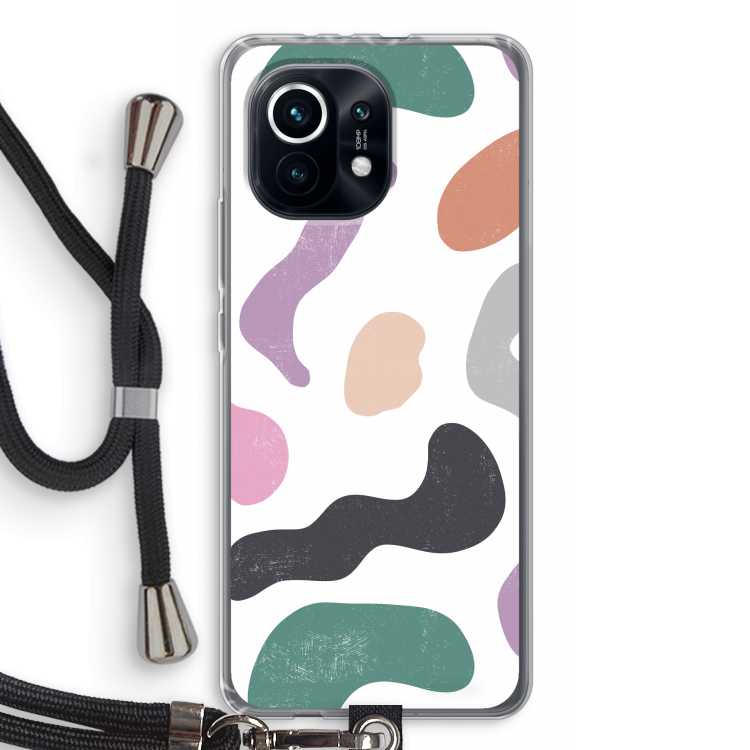 Memphis Shapes: Xiaomi Mi 11 Transparant Hoesje met koord
