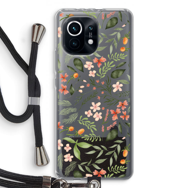 Sweet little flowers: Xiaomi Mi 11 Transparant Hoesje met koord
