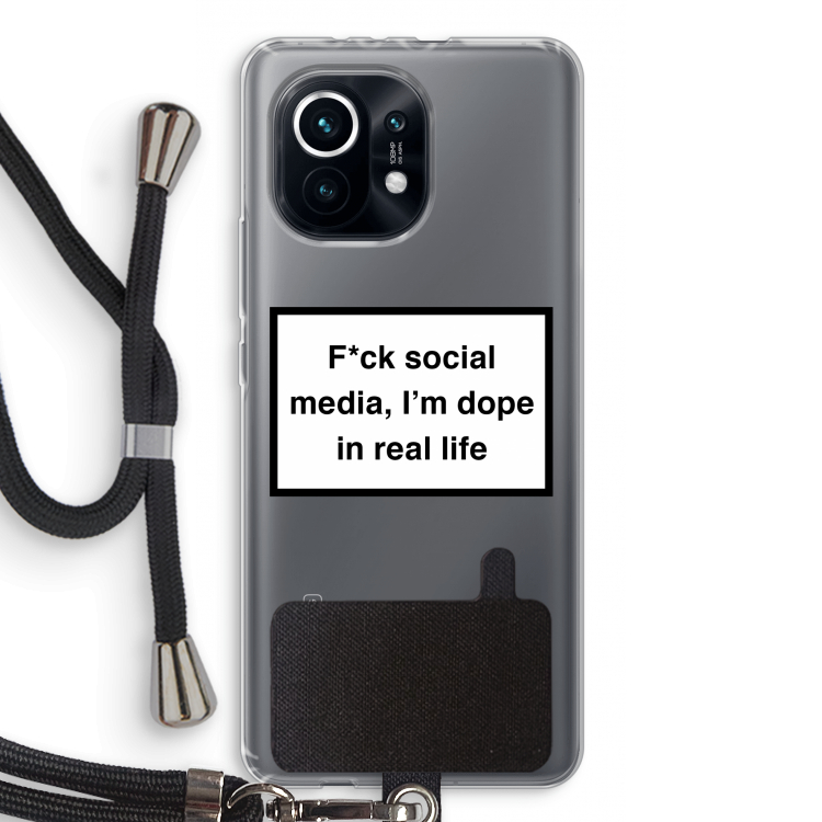 I'm dope: Xiaomi Mi 11 Transparant Hoesje met koord