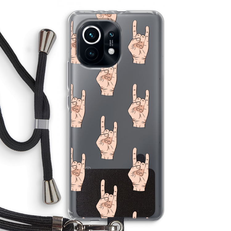 Rock: Xiaomi Mi 11 Transparant Hoesje met koord