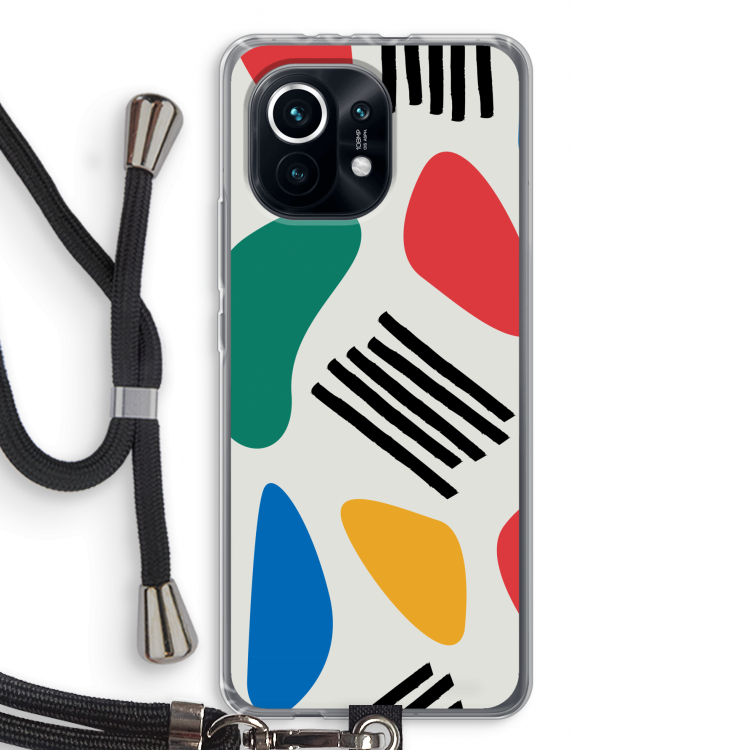 Illustratieve pop 1: Xiaomi Mi 11 Transparant Hoesje met koord