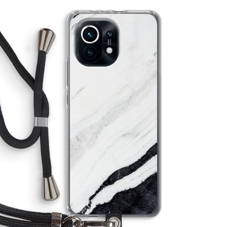 Elegante marmer: Xiaomi Mi 11 Transparant Hoesje met koord
