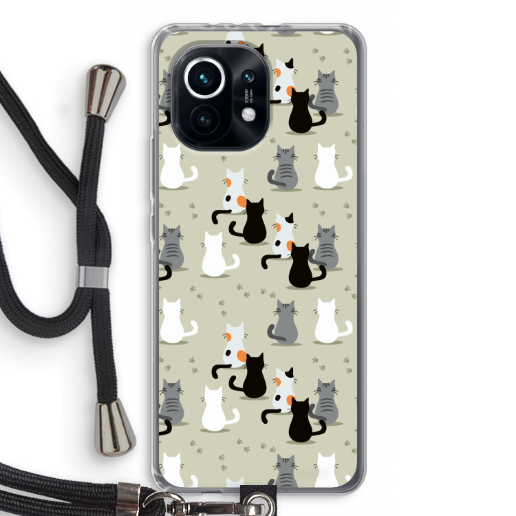 Katten: Xiaomi Mi 11 Transparant Hoesje met koord