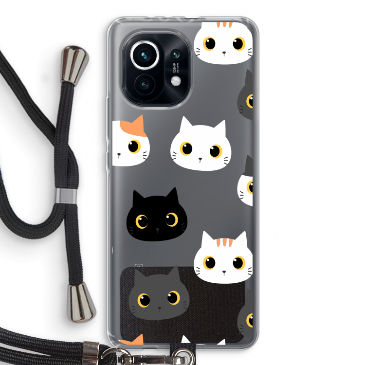 Katten: Xiaomi Mi 11 Transparant Hoesje met koord