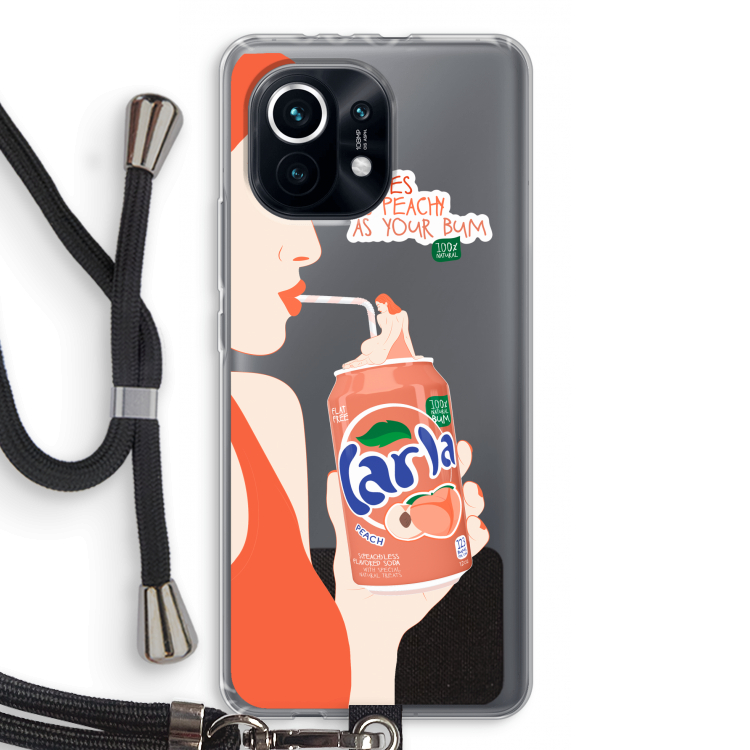 Peach please!: Xiaomi Mi 11 Transparant Hoesje met koord