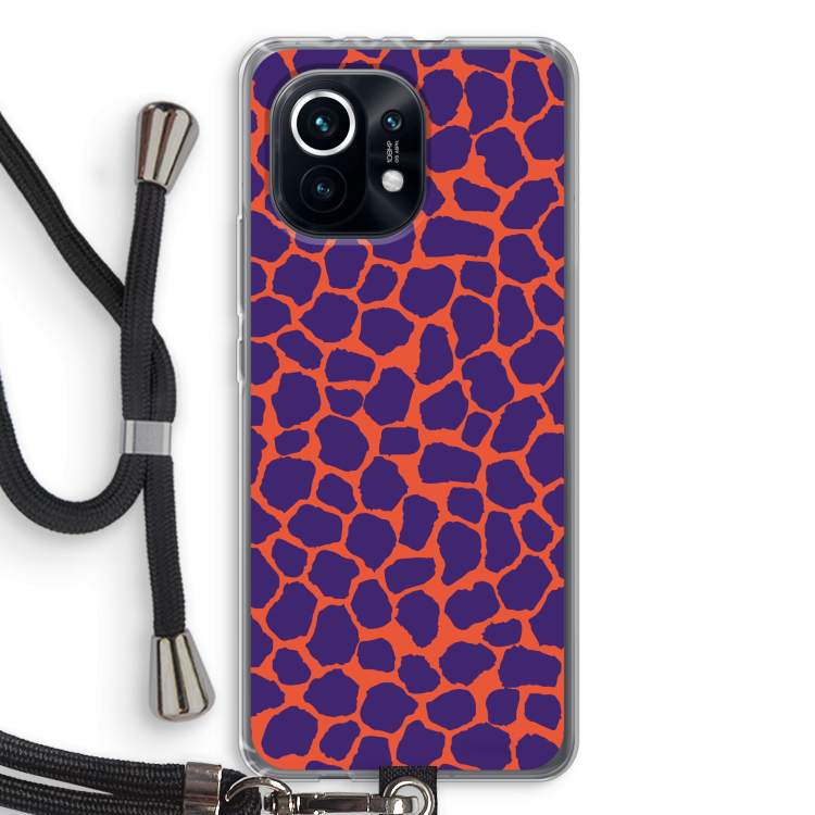 Purple Giraffe: Xiaomi Mi 11 Transparant Hoesje met koord