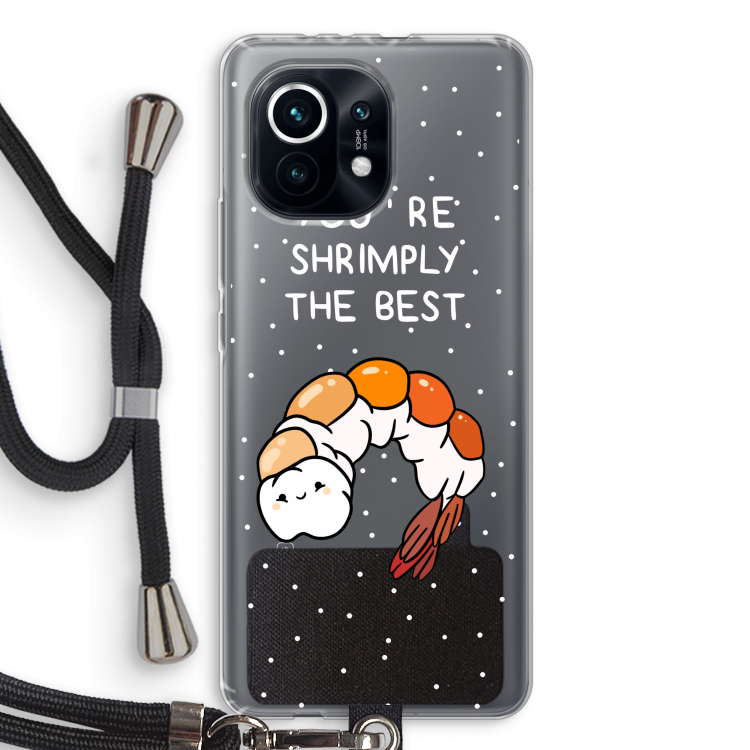 You're Shrimply The Best: Xiaomi Mi 11 Transparant Hoesje met koord